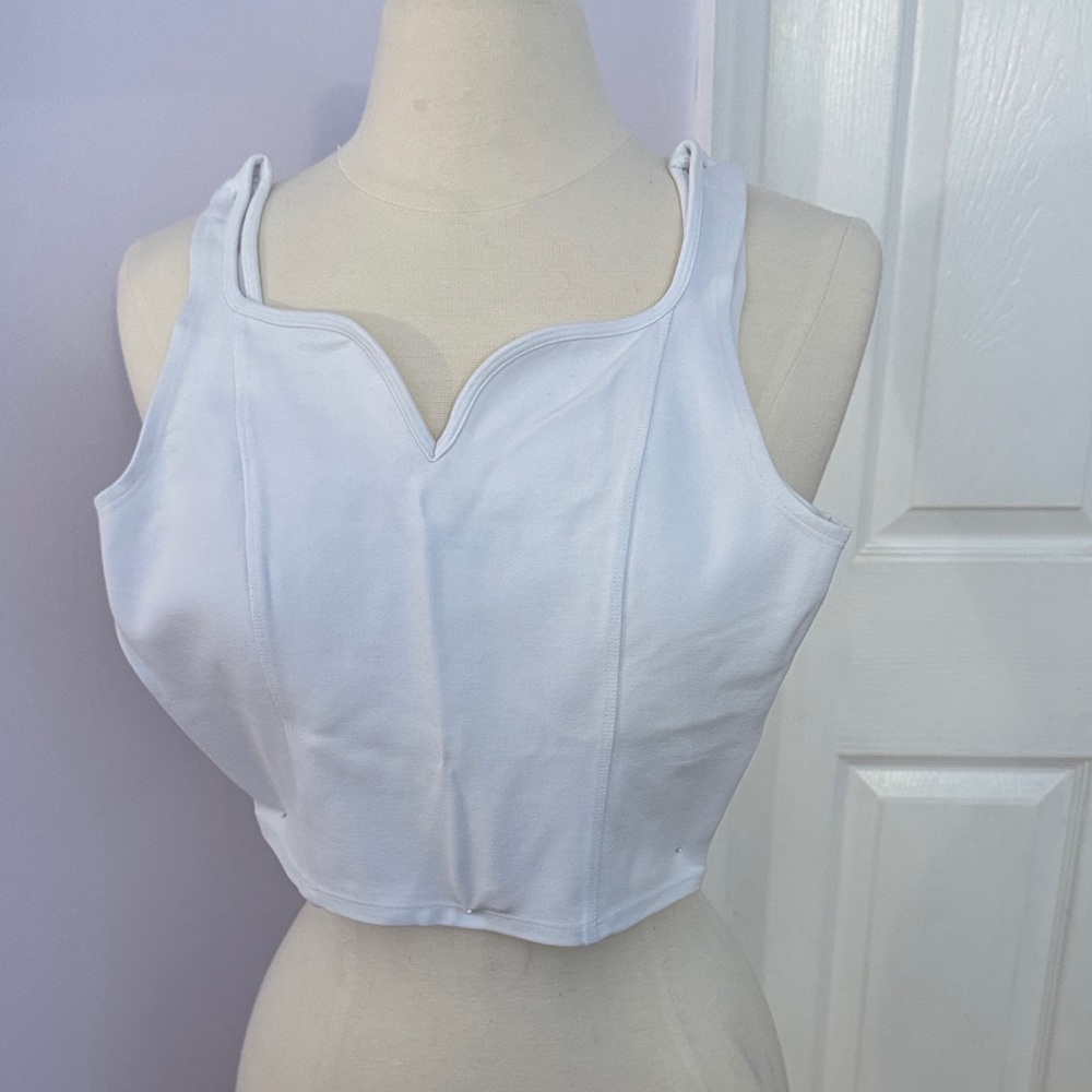 Abercrombie & Fitch White Crop Top